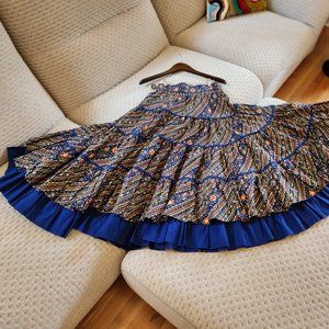 New With Tags!  French 'Valdrome' Circle Skirt, layered